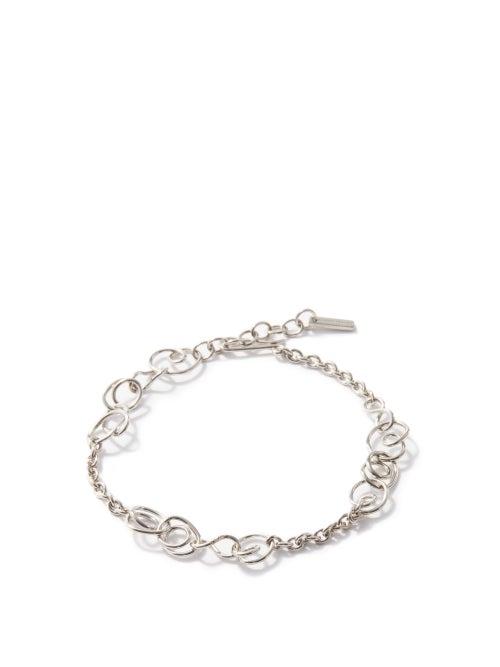Completedworks - Platinum-plated Recycled Sterling-silver Bracelet - Mens - Silver