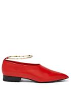 Matchesfashion.com Jil Sander - High Cut Leather Flats - Womens - Red