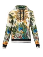 Matchesfashion.com Dolce & Gabbana - Tropical Latino Print Cotton Hooded Sweatshirt - Mens - Multi
