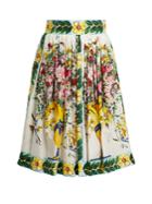 Dolce & Gabbana Majolica-print Cotton Skirt