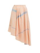 Matchesfashion.com Apiece Apart - Turkanna Striped Handkerchief Hem Cotton Skirt - Womens - Red
