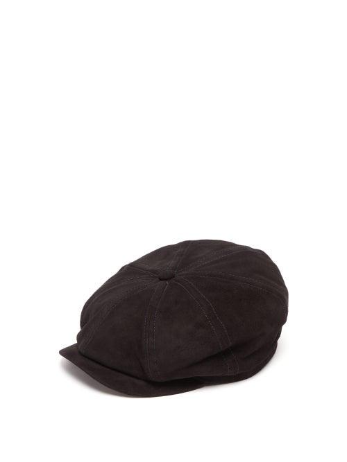 Matchesfashion.com Lock & Co. Hatters - Tremelo Goatskin Flat Cap - Mens - Black