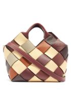 Matchesfashion.com Loewe - Woven Upcycled-leather Handbag - Womens - Brown Multi
