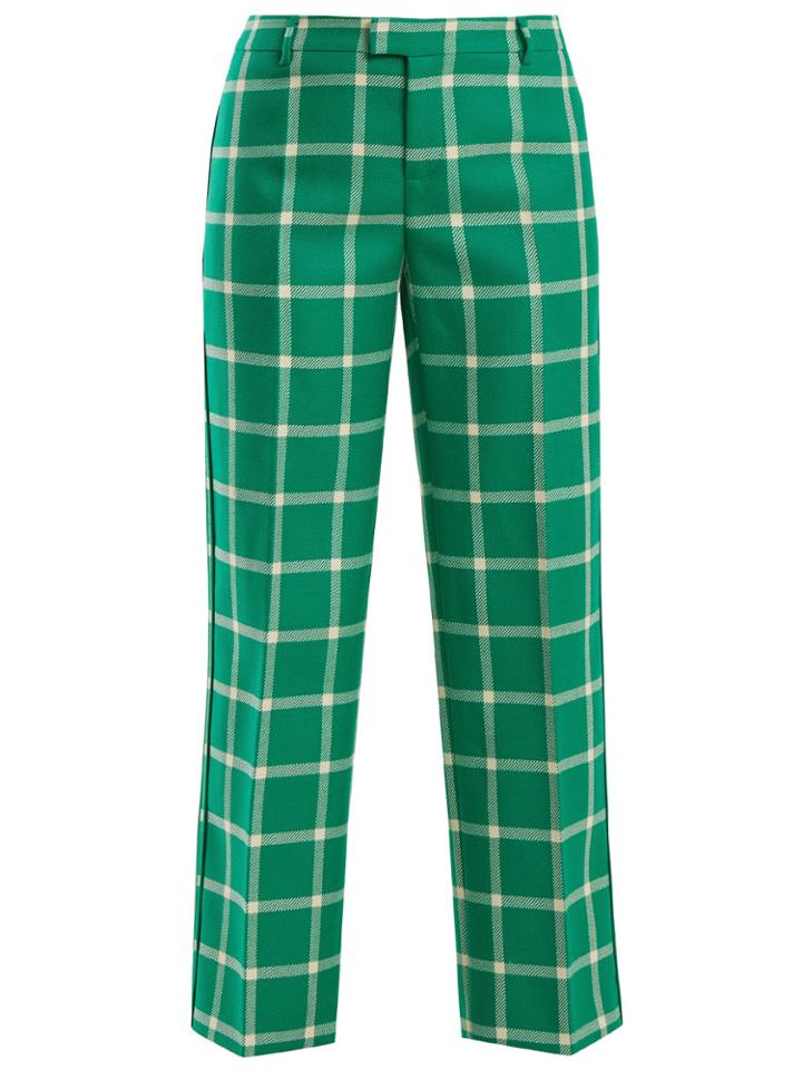 Redvalentino Oversized Checked Wool Trousers