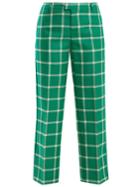 Redvalentino Oversized Checked Wool Trousers