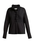 Matchesfashion.com Isabel Marant Toile - Mora Embroidered Cotton Shirt - Womens - Black