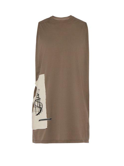 Matchesfashion.com Rick Owens Drkshdw - Appliqu Patch Cotton Jersey Tank Top - Mens - Grey