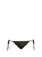Matchesfashion.com Matteau - The String Side Tie Bikini Briefs - Womens - Dark Green