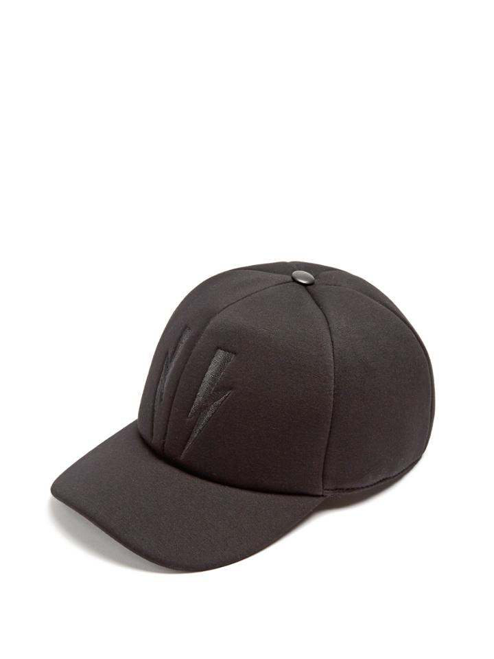 Neil Barrett Lightning-bolt Embroidered Baseball Cap