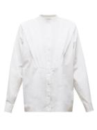 Matchesfashion.com Stella Mccartney - Pleated Cotton Poplin Shirt - Womens - White