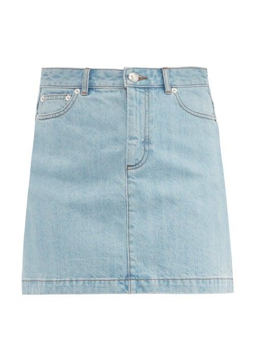Matchesfashion.com A.p.c. - Fanny Denim Mini Skirt - Womens - Light Denim