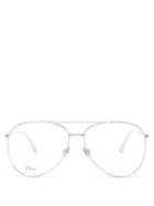 Matchesfashion.com Dior Eyewear - Stellaire017 Aviator Metal Glasses - Womens - Gold
