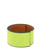 Matchesfashion.com Loewe Paula's Ibiza - Anagram-debossed Leather Slap Bracelet - Womens - Yellow