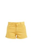 Matchesfashion.com Solid & Striped - High Rise Denim Shorts - Womens - Yellow