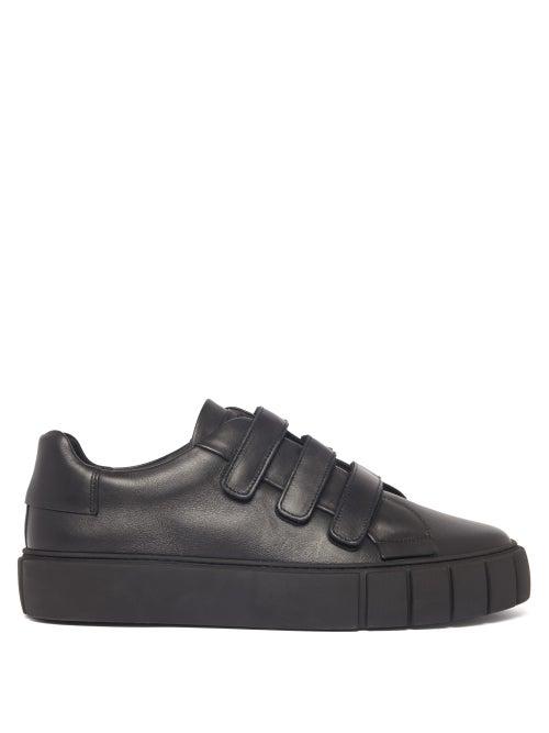 Matchesfashion.com Primury - Scratch Velcro Strap Leather Trainers - Mens - Black