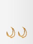 Alighieri - The Crumbling Rock 24kt Gold-plated Hoop Earrings - Womens - Yellow Gold