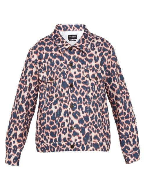 Matchesfashion.com Calvin Klein 205w39nyc - Leopard Print Denim Jacket - Mens - Brown Multi