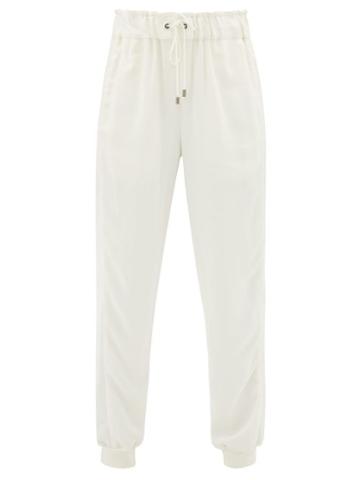 Matchesfashion.com Vaara - Clemmie Crepe Track Pants - Womens - Cream