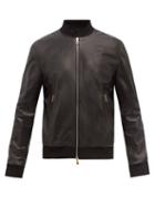 Dunhill - Leather Bomber Jacket - Mens - Black