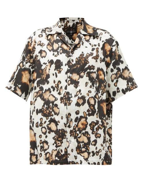 Matchesfashion.com Edward Crutchley - Animal-print Silk Shirt - Womens - Leopard