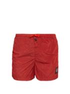 Matchesfashion.com Stone Island - Short Drawstring Swim Shorts - Mens - Red