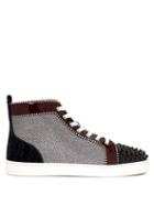 Matchesfashion.com Christian Louboutin - Lou Spikes Leather High Top Trainers - Mens - Silver Multi