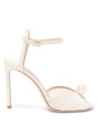Jimmy Choo - Sacora 100 Faux-pearl Tulle Sandals - Womens - White