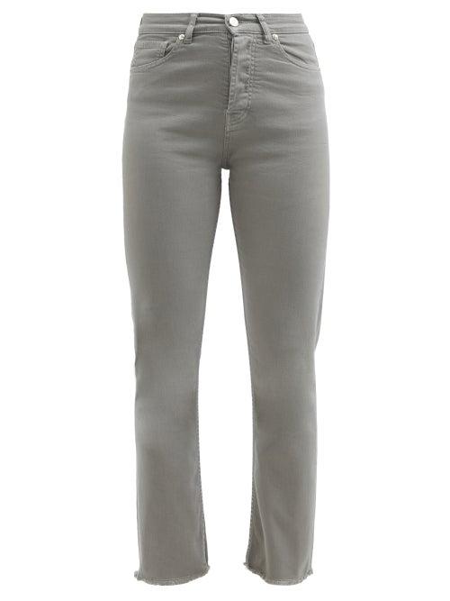 Alexandre Vauthier - Raw-hem High-waist Cropped Skinny Jeans - Womens - Grey
