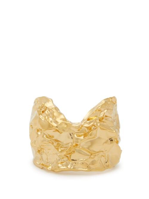 Matchesfashion.com Chlo - Anouck Crinkle Effect Cuff - Womens - Gold