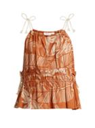 See By Chloé Scoop-neck Jungle-print Cotton-blend Top