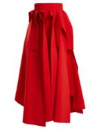 A.w.a.k.e. Octopus Tendrils Asymmetric Crepe-cady Skirt