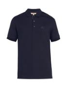 Matchesfashion.com Burberry - Oxford Cotton Piqu Polo Shirt - Mens - Navy