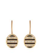 Jessica Biales 18kt Gold, Diamond And Enamel Earrings