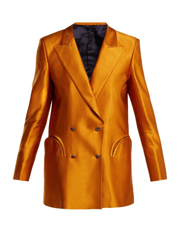 Blazé Milano Let's Fly Double-breasted Silk-faille Blazer