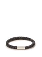 Matchesfashion.com Paul Smith - Braided Leather Bracelet - Mens - Black