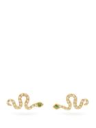 Matchesfashion.com Ileana Makri - Little Snake Diamond & 18kt Gold Earrings - Womens - Crystal