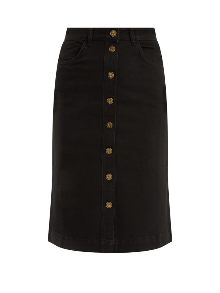 M.i.h Jeans Platan A-line Denim Midi Skirt