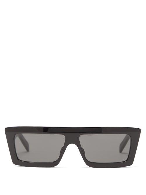 Celine Eyewear - Flat-top Acetate Sunglasses - Womens - Black