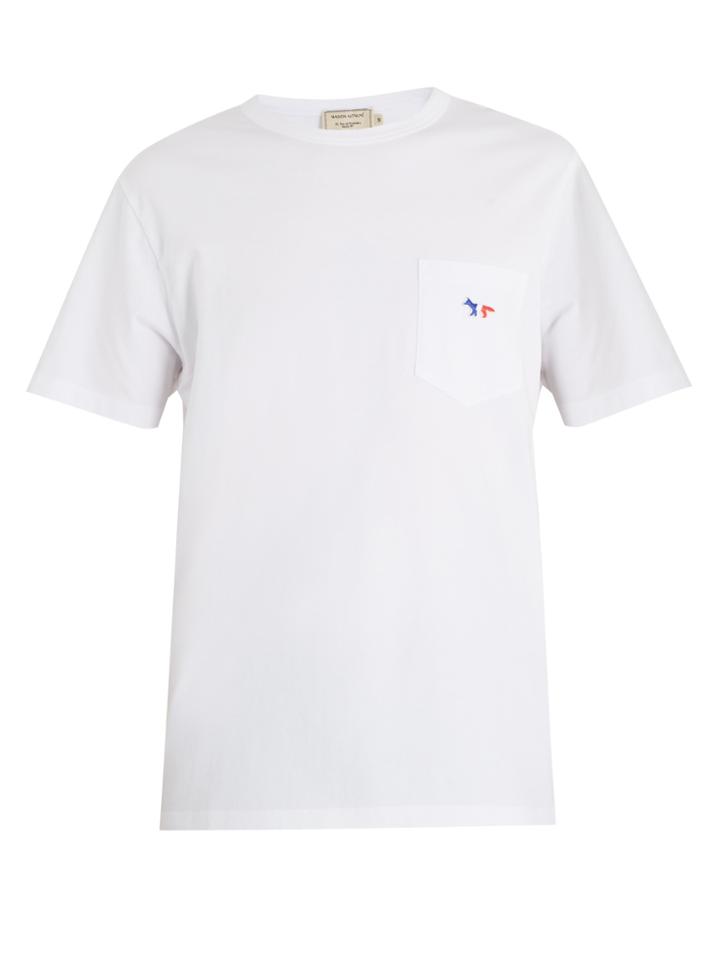 Maison Kitsuné Fox-appliqu Cotton-jersey T-shirt