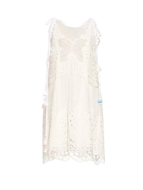 Chloé Butterfly-lace Silk Dress