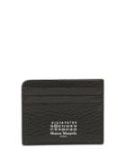 Maison Margiela - Logo-print Leather Cardholder - Womens - Black