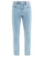 Matchesfashion.com Burberry - Logo-tab Straight-leg Jeans - Mens - Blue