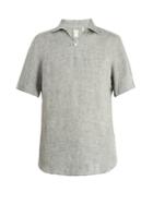 Finamore Palma Short-sleeved Linen Shirt