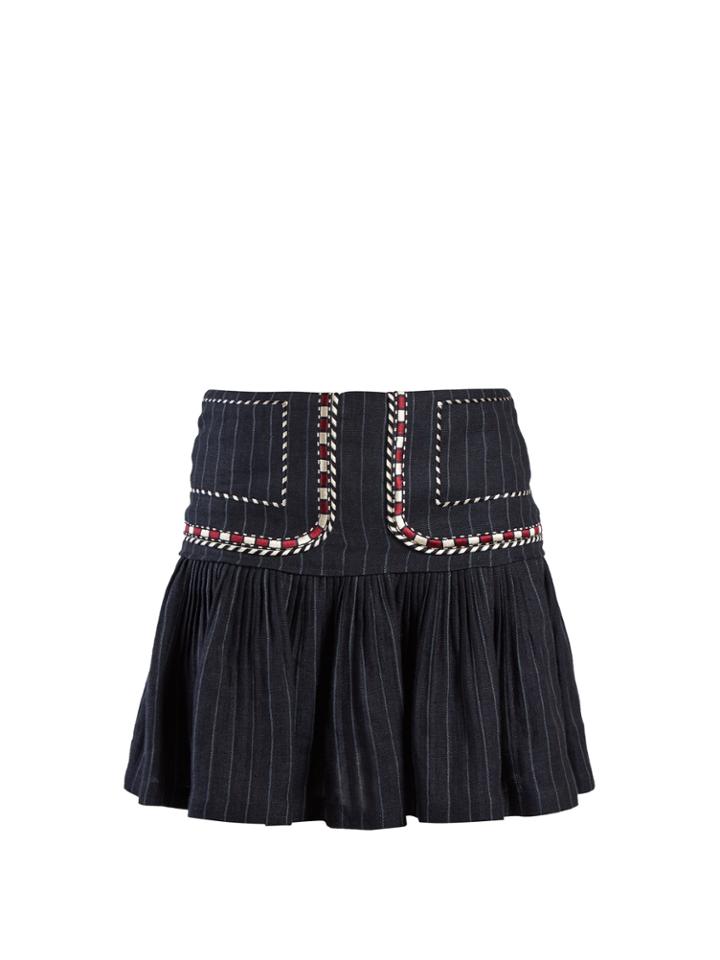 Isabel Marant Étoile Jessie Pinstripe Gathered Skirt