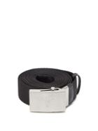 Matchesfashion.com Prada - Logo Plaque Double Strap Canvas Belt - Mens - Black
