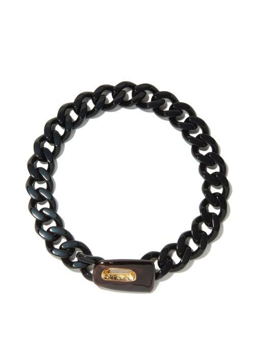 Ladies Jewellery Marni - Chain-link Resin Necklace - Womens - Black