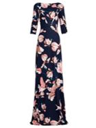 Erdem Valentina Kayo Lily-print Jersey Gown