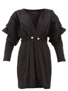Matchesfashion.com Romance Was Born - Venus Faux Pearl Embellished Taffeta Mini Dress - Womens - Black