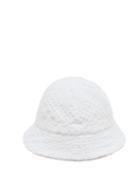 Matchesfashion.com Marine Serre - Check-jacquard Cotton-terry Bucket Hat - Womens - White