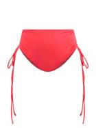 Ladies Beachwear Isa Boulder - Lester Ruched High-rise Bikini Briefs - Womens - Pink